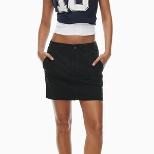 Aritzia TNA Riverdale Black Cotton Skirt (4)